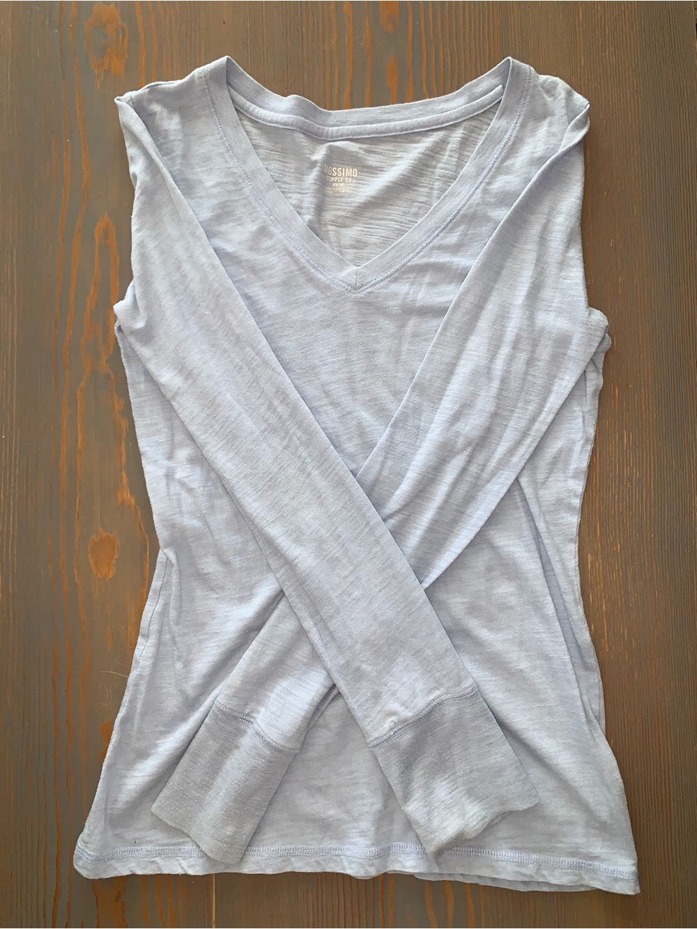 Women’s Mossimo Supply Co. Light Blue V-Neck Long Sleeve